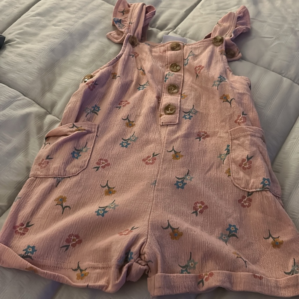Nicole Miller Pink Floral Kids Romper